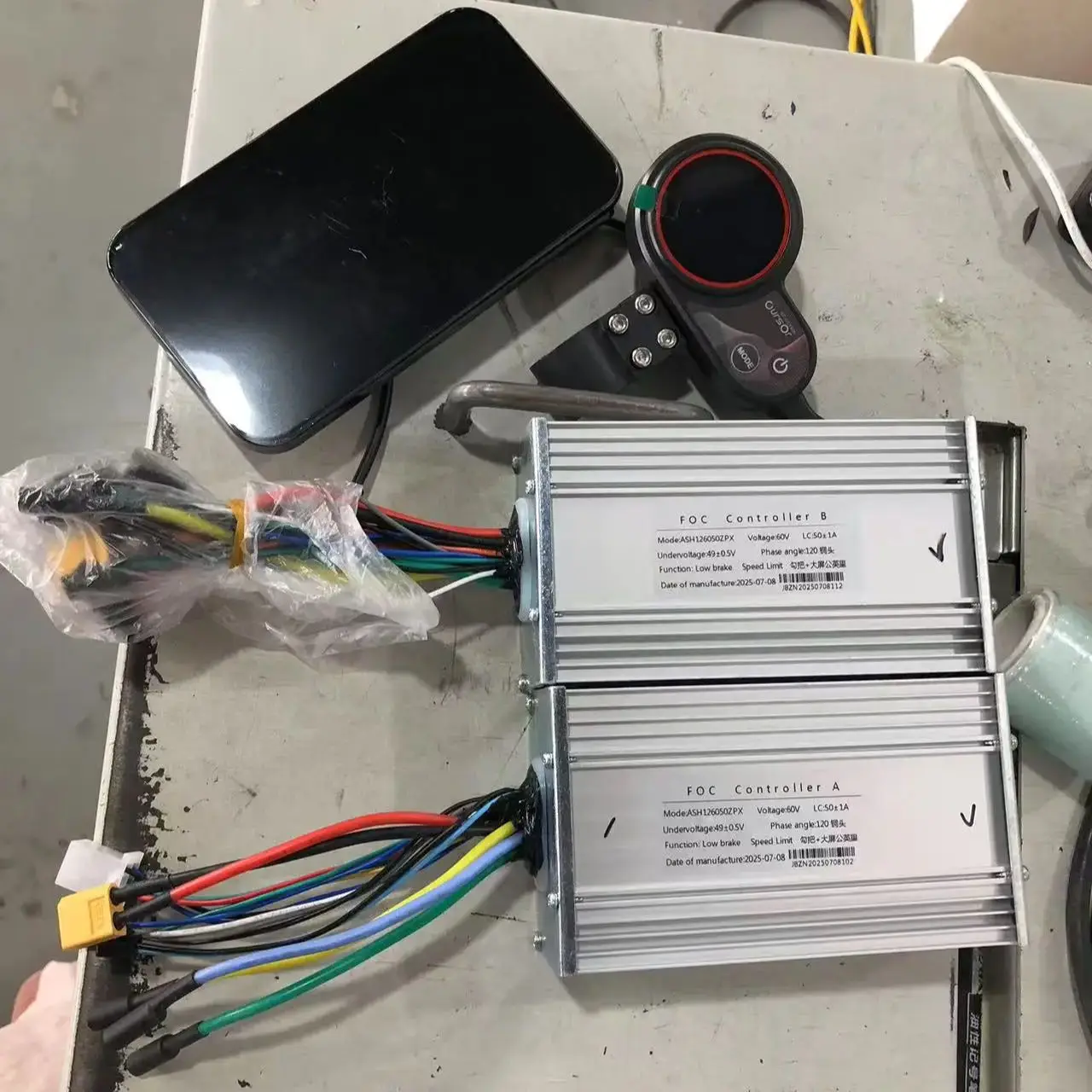 72V 45A Dual Controller - Toursor 60V 50A FOC Motor Speed