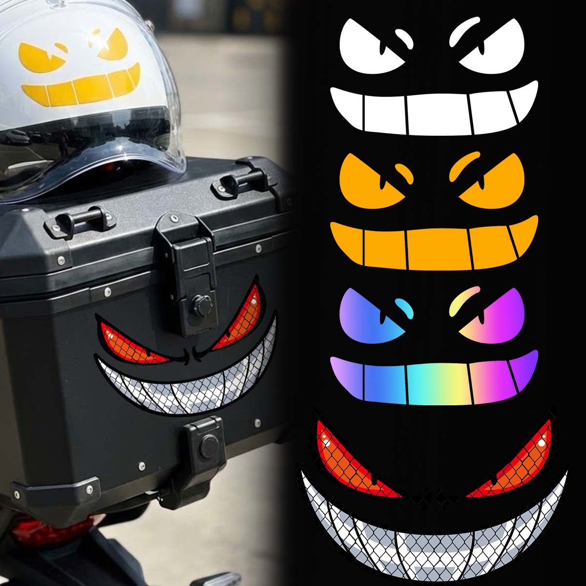 JDM Demon Eyes Gengar Reflecti - Scooter Helmet Set ulasan dan harga