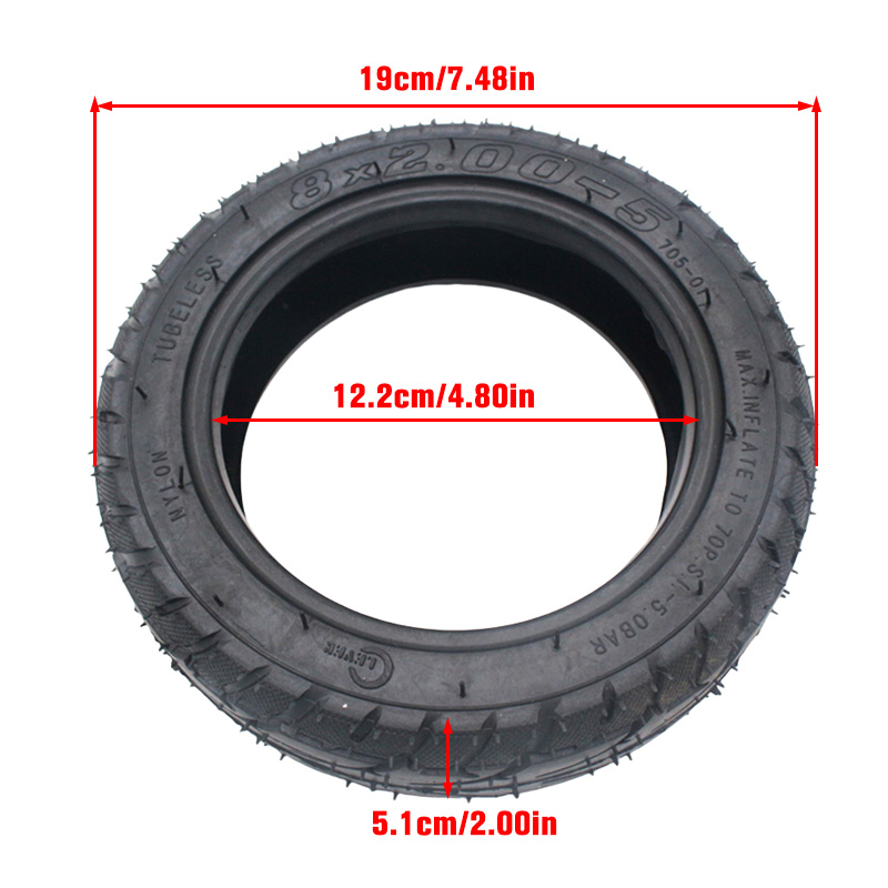 8x2.00-5 Wheel Tubeless Tyre 2 - Scooter Tire ulasan dan harga