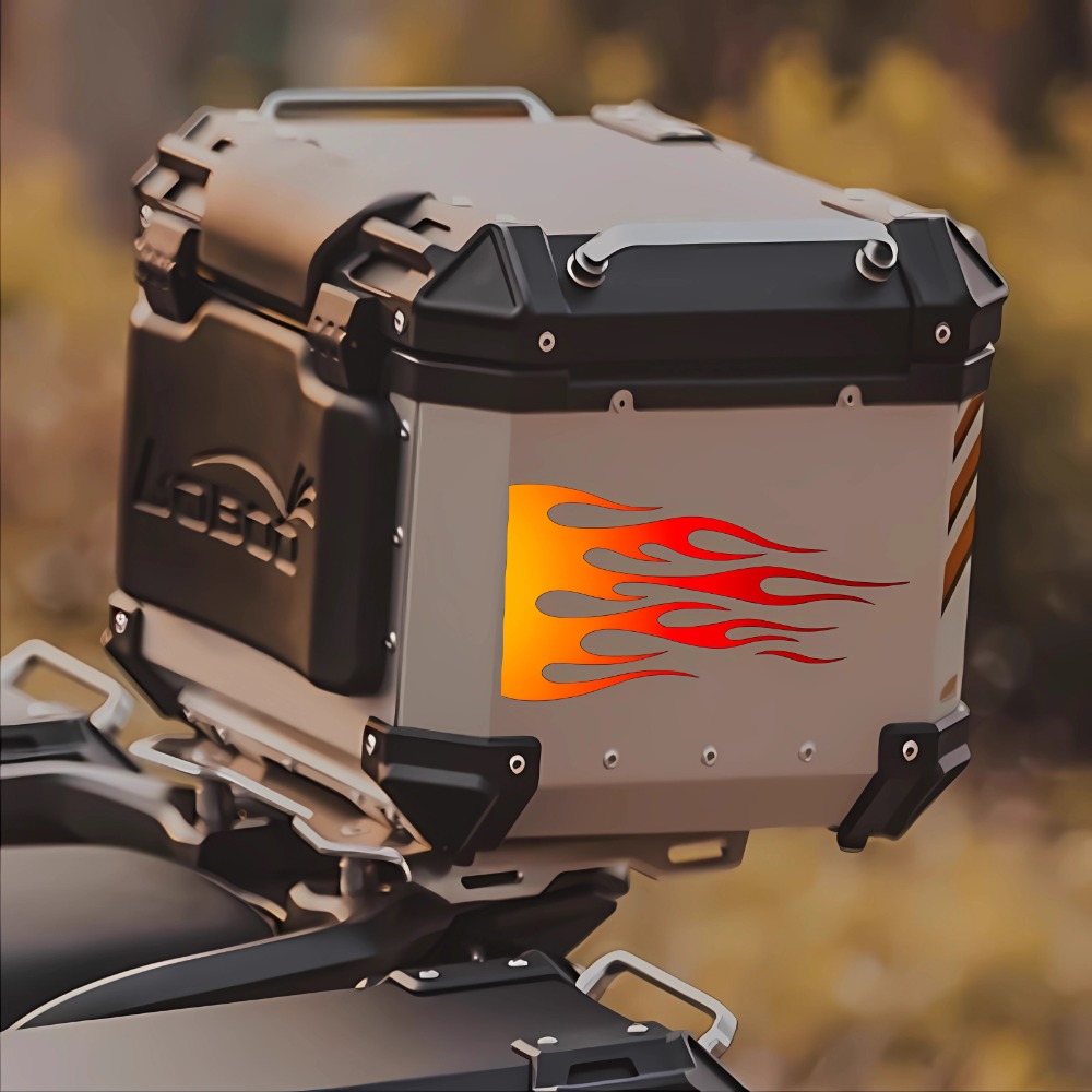 Flame Motorcycle Stickers Wate - Scooter Helmet Set ulasan dan harga