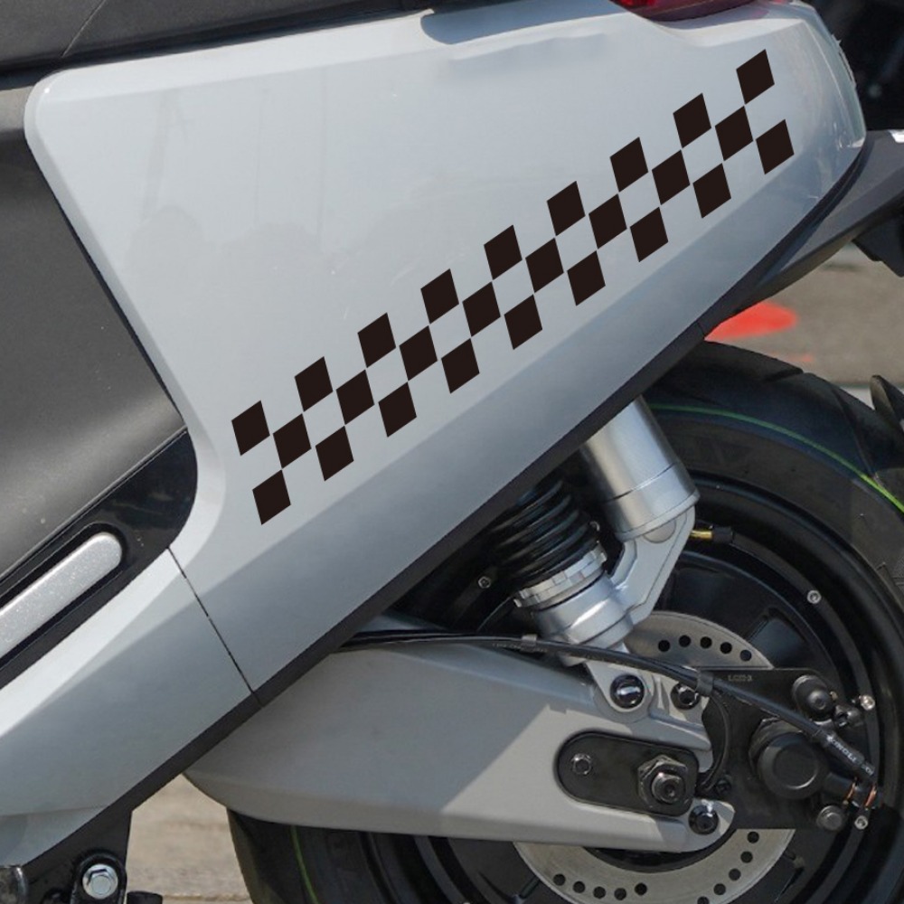 2pcs Checkered Flag Motorcycle - Scooter Helmet Set ulasan dan harga