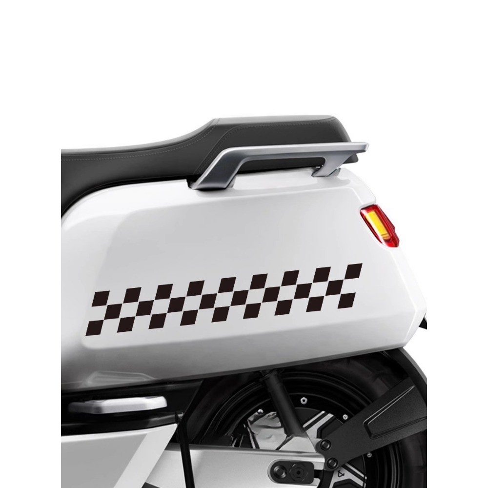 2pcs Checkered Flag Motorcycle - Scooter Helmet Set ulasan dan harga